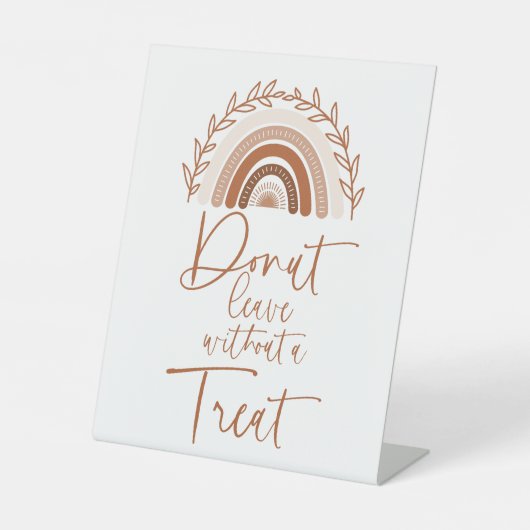 Panneau Boho Rainbow Donut Bar, Tons Terres (Recto)