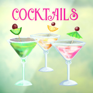 Panneau boissons Cocktail Bar