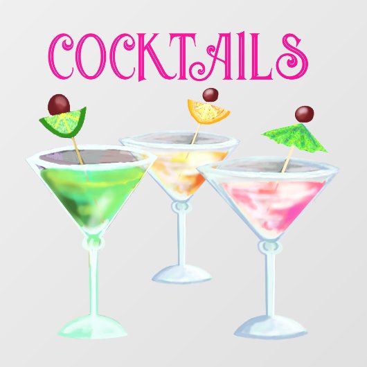 Panneau boissons Cocktail Bar (Feuille)