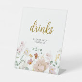 Panneau Boissons de douche fleurs sauvages (Recto)