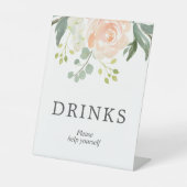 Panneau Boissons de douche florale Rose et verdoya (Recto)