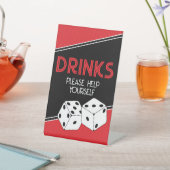 Panneau Boissons de la partie de dés du casino (In SItu)