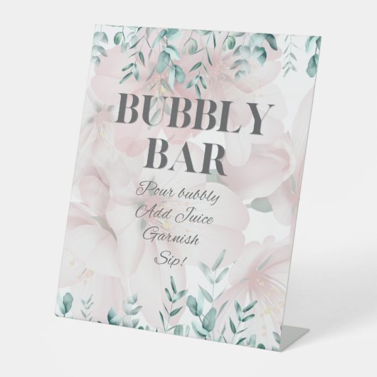 Panneau Bubbly Bar - Fêtes de Mariage Événements (Recto)