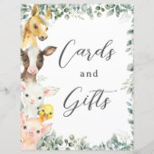 Panneau Budget Agritourisme Animaux Bébés Cartes e (Devant)