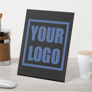 Panneau Bureau du logo de l'entreprise noir