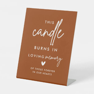 Panneau Burns Orange Mariage Memorial Candle Burns