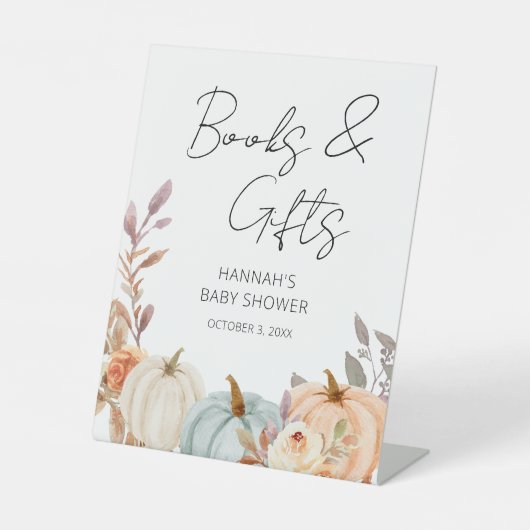 Panneau Cadeaux de Baby shower d'automne petit Cit (Recto)