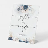 Panneau Cadeaux et cartes Roses bleu et poussiéreu (Recto)