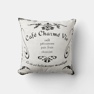Panneau café français - Coussin