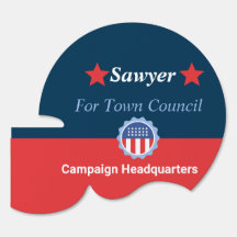 Panneau Campagne Bleu Et Rouge