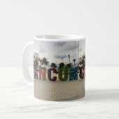 Panneau Cancun - Playa Delfines, Mexique Mug (Devant gauche)