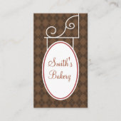 Panneau Carte de visite rouille Jacquard vintage (Devant)