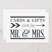 Panneau Cartes & Cadeaux de Mariage (Devant / Derrière)