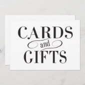Panneau Cartes & Cadeaux de Mariage (Devant / Derrière)