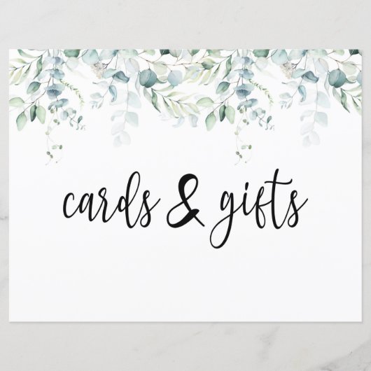 Panneau Cartes de Mariage & Cadeaux - Mariage Euca (Devant)