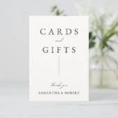 Panneau Cartes de mariage et cadeaux (Debout devant)