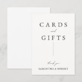 Panneau Cartes de mariage et cadeaux (Devant / Derrière)