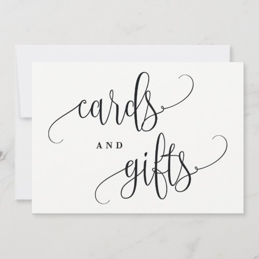 Panneau Cartes Et Cadeaux - Calligraphie Adorable (Devant)