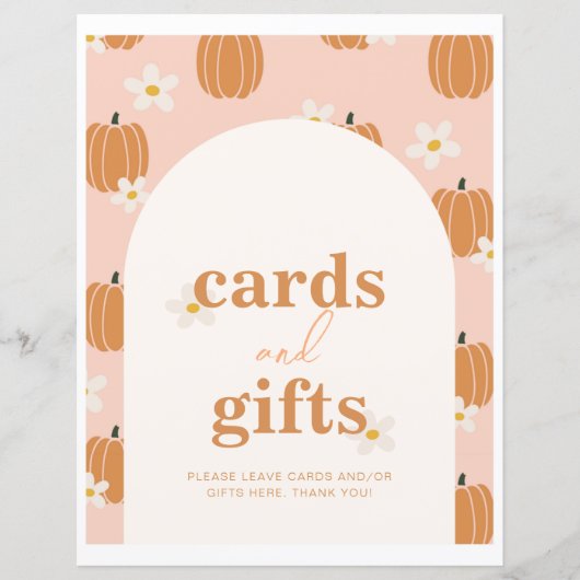 Panneau Cartes et Cadeaux citrouilles (Devant)