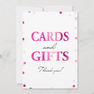 Panneau Cartes et Cadeaux Confettis Magenta Rose