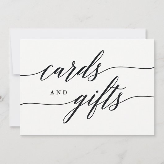 Panneau Cartes Et Cadeaux - Écriture Moderne (Devant)