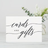 Panneau Cartes Et Cadeaux - Écriture Moderne (Debout devant)