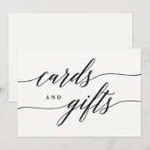 Panneau Cartes Et Cadeaux - Écriture Moderne (Devant / Derrière)