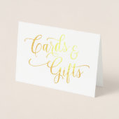 Panneau Cartes et cadeaux Gold Foil - 5x7 (Devant)