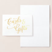 Panneau Cartes et cadeaux Gold Foil - 5x7 (Affichage)