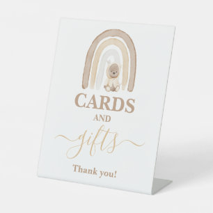 Panneau Cartes et cadeaux pour ours en peluche