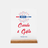 Panneau Cartes Et Cadeaux Rouge Blanc Et Bon Baby (Recto)