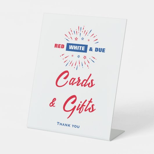 Panneau Cartes Et Cadeaux Rouge Blanc Et Bon Baby  (Recto)