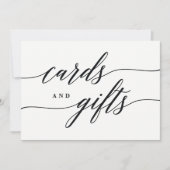 Panneau Cartes Et Cadeaux - Script Moderne (Devant)