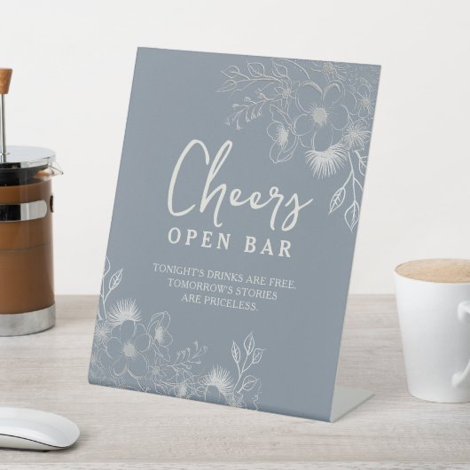 Panneau central à barre ouverte bleu Dusty (In SItu)