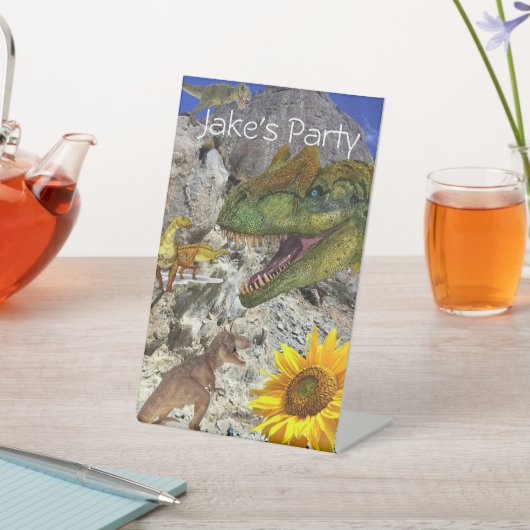 Panneau central Dinosaure floral de tournesol (In SItu)