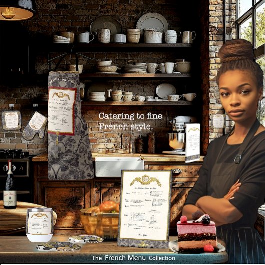 Panneau central du menu français