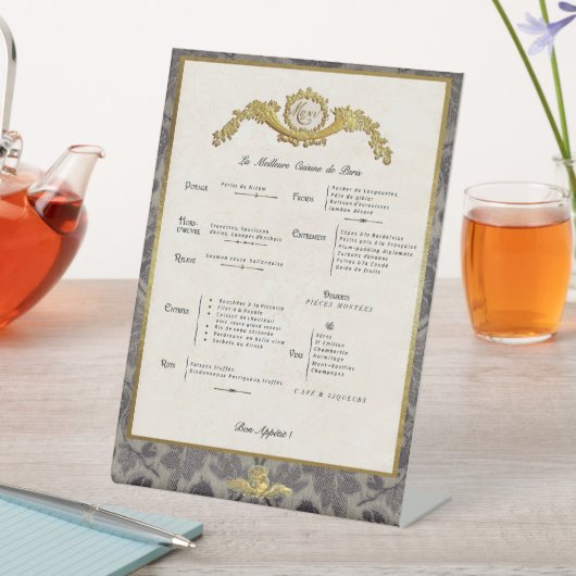 Panneau central du menu français (In SItu)