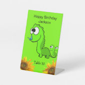 Panneau central floral Dinosaure de tournesol (Recto)