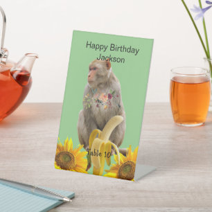 Panneau central floral Singe de tournesol