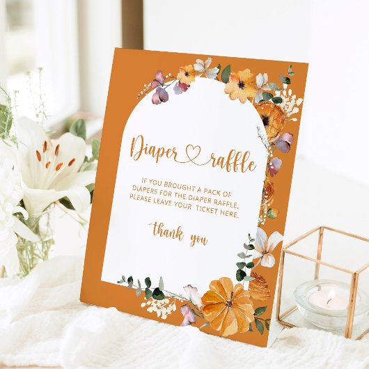 Panneau citrouille de l'arc d'automne Diaper tombo