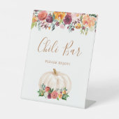 Panneau Citrouille Floral Automne  Aliments Chili  (Recto)