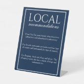 Panneau Classique Simple Bleu Recommandations Loca (Recto)