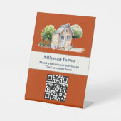 Panneau Code QR de la table de marché à thème de l (Recto)