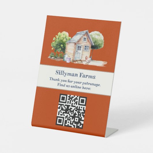 Panneau Code QR de la table de marché à thème de l (Recto)