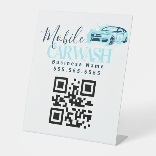 Panneau code QR pour détaillant automobile moderne (Recto)