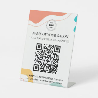 Panneau Coloré Abstrait Wave QR Code Services de s