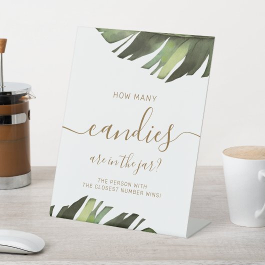 Panneau Combien de Bonbons dans le Pot Tropical (In SItu)