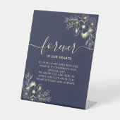 Panneau commémoratif de mariage bleu marine  (Recto)