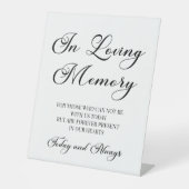 Panneau commémoratif 'En souvenir aimant' écriture (Recto)