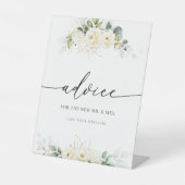 Panneau Conseils de Fête des mariées Roses Blanche (Recto)